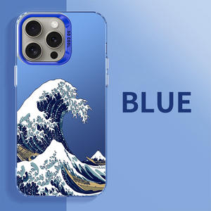 Coque de téléphone en PC rigide et TPU électroplaqué avec motif de vagues océaniques spectaculaires, compatible avec <span class=keywords><strong>iPhone</strong></span> <span class=keywords><strong>X</strong></span> Xr Xs Max 11 12 13 <span class=keywords><strong>14</strong></span> 15 16 17Pro <span class=keywords><strong>Ma</strong></span> - Product Image 3