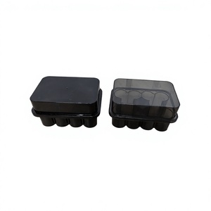 Boîte de 10 flacons rectangulaires en PVC de 3 ml pour vaccins, avec couvercle, en matériaux recyclés, emballage transparent, gaufrage, vernissage, couleur personnalisée JIA - Product Image 4