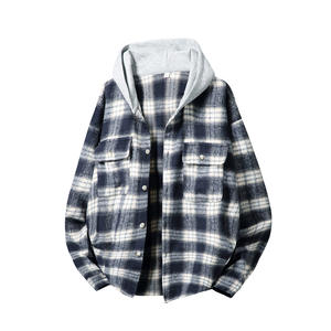 Chemise à boutons en flanelle à carreaux vintage de haute qualité, douce, 100% coton, logo personnalisé, veste décontractée à manches longues, <span class=keywords><strong>sweat</strong></span>-shirt pour homme - Product Image 6