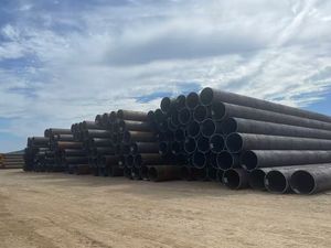 Erw hàn ống thép S235 S355 JR/j0/J2 sơn phun màu đen + Nhãn phun nắp ống nhựa theo yêu cầu - Product Image 6