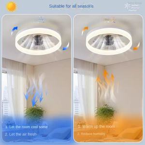 <b>Modern</b> LED <b>Ceiling</b> <b>Fan</b> <b>with</b> <b>Lights</b> Low Profile Remote Control 3-Speed Smart <b>Fan</b> for Bathroom RGB <b>Light</b> Dimmable - Product Image 6