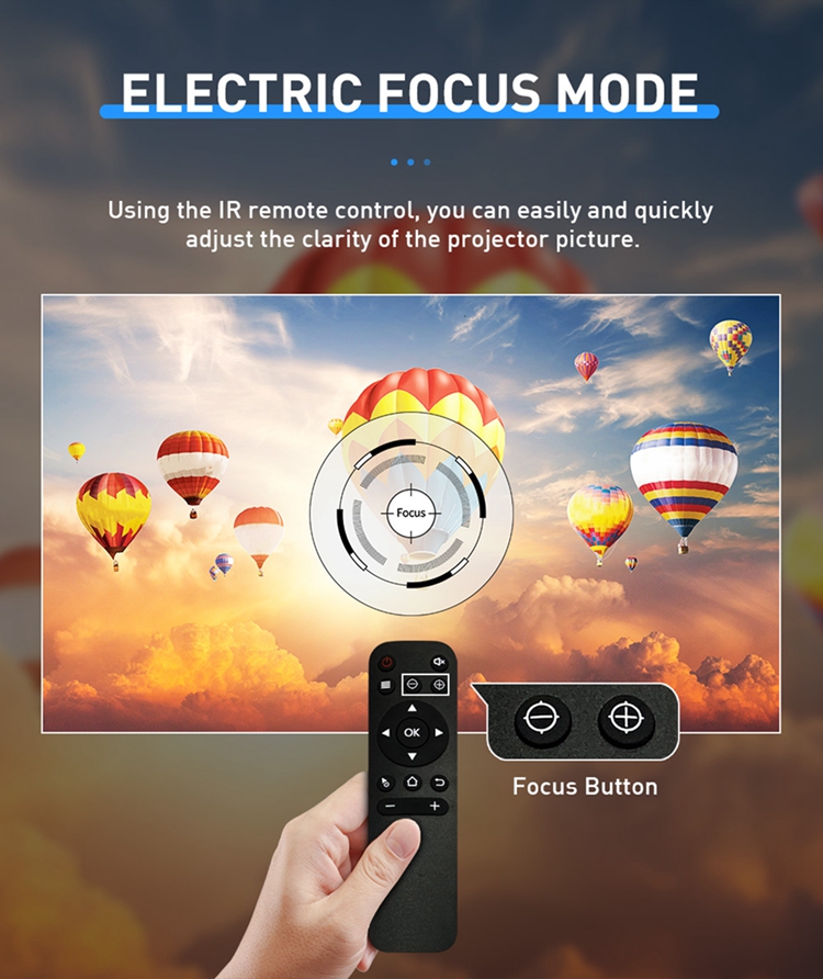 Short Throw DLP Projector Mini Smart Mobile Phone 4K 3D Projector with Android 9.0 OS