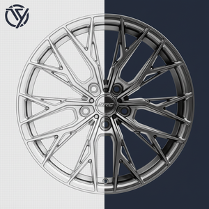 Rines de Aluminio Forjado Estilo Racing Moderno en Gris Mate con Borde Pulido de 19-21 Pulgadas - Product Image 6