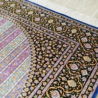 Tapis en soie faits main YILONG 122x183cm, style persan classique floral, lavables, antidérapants, pour mosquée