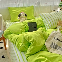 Nouvelle housse de couette en gros de faux lin en microfibre lavée en ligne dans les ensembles de literie à bas prix