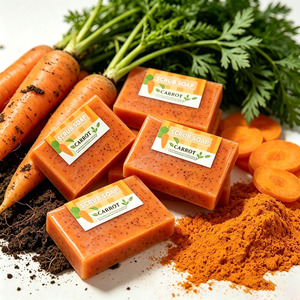 Savon rafraîchissant hydratant de luxe anti-acné à la papaye, carotte, citron, curcuma et acide kojique pour le contrôle du sébum - Product Image 6