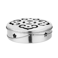 Plateau rond en acier inoxydable pour spirale anti-moustiques, porte-encens, couvercle de sécurité, plaque anti-moustiques, encens répulsif, intérieur et extérieur