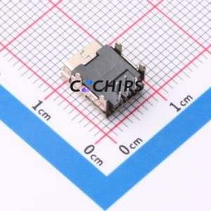 HX MINI 5P 4J USB Connector Bent Lead Through Hole Connector Mini-B USB 2.0 Female Right Angle Insert - Product Image 2