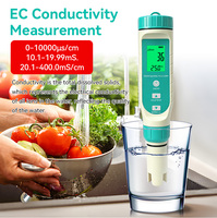 Testeur de pH portable multifonctionnel 7 en 1 pour la salinité, TDS, pH, EC, conductivité, ORP, pour piscine et eau potable