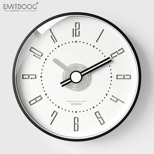 Clocks 3d Wall Clock EMITDOOG 12 Inch Big Silent Nordic Custom Large Clocks Plastic Decorative Number Luxury Modern Home Decor 3D Wall Clock