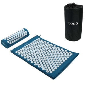 Commercio all'ingrosso Eco Friendly lino naturale agopuntura tappetino regalo dietro il collo dolore massaggio per la digitopressione tappetino e cuscino Set - Product Image 4