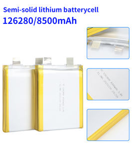 Литиевая полутвердотельная аккумуляторная ячейка высокого давления 126280, 8500 мАч, 3.7В/3.8В, высококапсулированная, модель с высокой емкостью - Product Image 3
