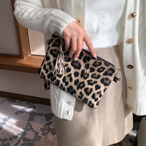 Fashion Ladies pelle pelle leopardata Clutch <span class=keywords><strong>con</strong></span> stampa borsetta da donna braccialetti <span class=keywords><strong>con</strong></span> nappine - Product Image 3