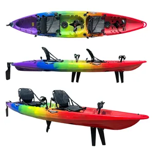 2023 New Pedal drive Kajak 2 Person 14ft 600lbs Kayak With Fishing