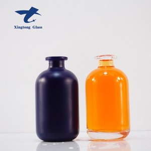 250ml 500ml Botella de vidrio de color <span class=keywords><strong>azul</strong></span> oscuro con tapa de corcho - Product Image 3
