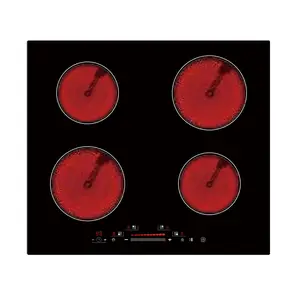 CE CB内置滚刀炉顶4燃烧器/电子炉子陶瓷/4燃烧器红外滚刀与德国IGBT