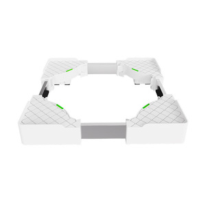 Base universal de plástico para lavadora con ruedas y freno, fácil instalación para electrodomésticos de lavandería - Product Image 1