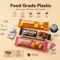 Bolsa de Embalaje para Barras de Proteína con Impresión Digital Personalizada, Bolsa Flow Wrap, Acabado Mate de Alta Barrera, Reciclable, Bajo MOQ, Bolsa de Fábrica