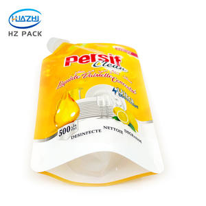 Custom Printed 500ml 1L 2L PE Doypack Soap <strong>Liquid</strong> Refill Packaging Bag Shower Gel Shampoo <strong>Dishwashing</strong> Detergent Spout Spouts - Product Image 2