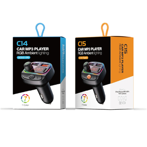 Produit phare 2022 Lecteur MP3 de voiture Bluetooth C15 Double charge USB 5V3.1A/1A Lecteur MP3 de voiture avec adaptateur Bluetooth avec port Type C - Product Image 6