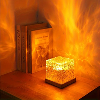 Lampe moderne en cristal LED Aurora Northern Light Projector 17 couleurs télécommande veilleuse ondulation de l'eau coucher de soleil chambre lumière