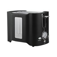 Pemanggang Roti Listrik Slim 2 Iris Plastik Smart Kitchen Home Cooking Pop up, Mesin Pembuat Roti Panggang Otomatis Cepat BT010