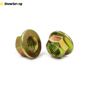Écrou <span class=keywords><strong>hexagonal</strong></span> à bride à <span class=keywords><strong>sertir</strong></span> à 3 points FB6187YD-061074 M6 avec encoche de marquage, écrou à bride anti-débrayage personnalisé en usine - Product Image 6