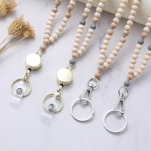Cordon porte-clés tendance, plusieurs couleurs au choix, porte-<span class=keywords><strong>badge</strong></span> transparent offert, accessoires de bijouterie personnalisés en gros - Product Image 1