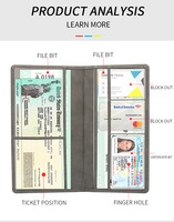 Organisateur de boîte à gants de voiture en cuir PU imperméable à la mode pour portefeuilles permis de conduire documents d'assurance porte-carte