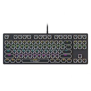 New Gadgets 2022 T12 Mechanical <b>Keyboard</b> 104 Keys Backlit <b>USB</b> Glowing RGB Clavier Gaming Mechanical <b>Keyboard</b> - Product Image 2