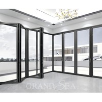 Porte patio panoramique extérieure personnalisée en usine, porte pliante, portes en aluminium pour villa