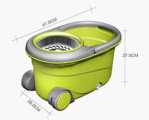 Spin <strong>Mop</strong> <strong>Bucket</strong>, Stainless Steel Deluxe 360 <strong>Spinning</strong> <strong>Mop</strong> <strong>Bucket</strong> Floor Cleaning System with Wheels and <strong>Mop</strong> - Product Image 2