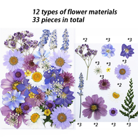 Résine mélangée en gros décoration naturelle bricolage ongles maison artisanat fournitures fleur séchée herbe sèche fleurs pressées pour l'art de pâques