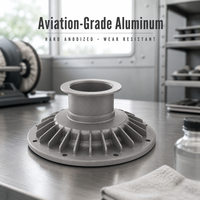 Rotor de pompe turbomoléculaire en aluminium usiné CNC 5 axes, impeller de pompe à vide personnalisé avec pales incurvées complexes