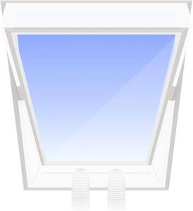<b>Portable</b> <b>AC</b> Airlock Window Seal for <b>AC</b> <b>Unit</b> Air Conditioner Window Kit White for Roof Window - Product Image 5