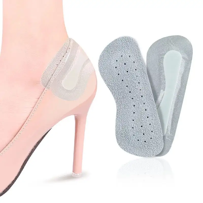 Damen Rinderleder-Insole einstellbare Größe Vollheelliner griff Protektor Aufkleber Schmerzlinderung Pflegefläche Fußpflege Einsätze Sport Laufen