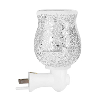 Attrayant en gros mosaïque verre chaud LED veilleuse applique murale Plug In arôme cire tarte plus chaud brûleur à huile