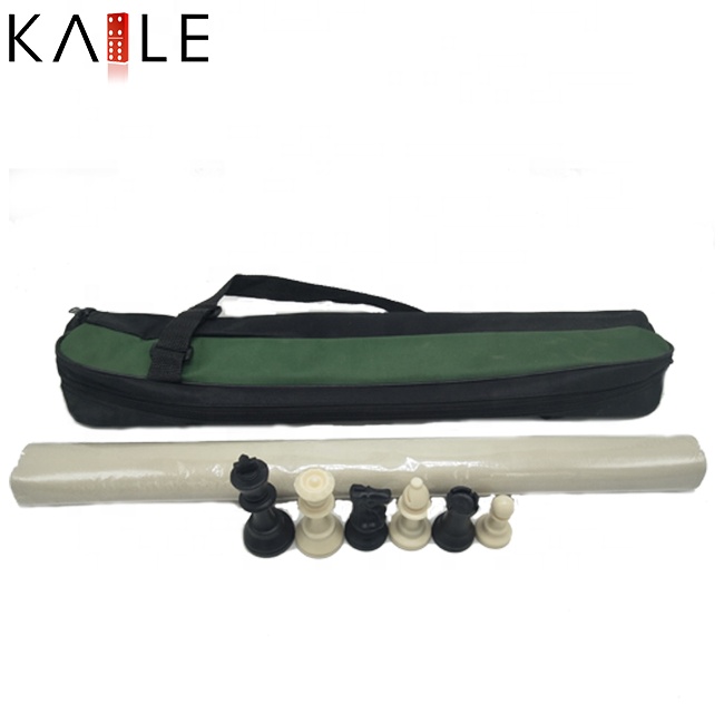 Рекламный дешевый индивидуальный пластиковый Шахматный набор с дорожной сумкой 97 шахматы высотой от производителя для настольной игры