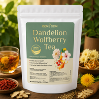 Tisane de Pissenlit, Goji et Chrysanthème 12g – Grandes Sachets x12 – Détox Hépatique Naturel Sans Caféine Qualité AAA ISO 22000