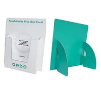 Support de table pliable en carton ondulé écologique, imprimé sur mesure, moderne, pour affichage de dépliants et brochures