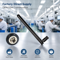 Antenne LoRa FuRao FR-LORA-868- 868MHz ISM 3dBi pliable pour connecteur mâle pour passerelle industrielle LoRaWAN