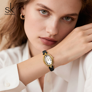 SHENGKE di alta qualità orologio da polso femminile giappone movimento ovale in pelle sintetica quarzo orologio da donna bella ragazza orologi - Product Image 4
