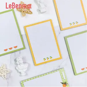 OEM High Quality Custom Personalized Post Memo Note Pad Paper Fruit Notepad
