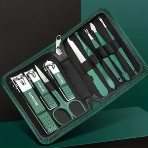 6/9Pcs Set Stainless Steel Manicure Set Portable Beauty <b>Kit</b> with <b>Nail</b> Clippers Scissors Files Dual-End <b>Nail</b> Pusher Tool - Product Image 4
