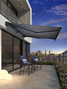 Toldos de Aluminio Personalizables, Parasol Exterior, Pérgola <span class=keywords><strong>Retráctil</strong></span> Automática, Puerta <span class=keywords><strong>Lateral</strong></span> con Protección Solar/Contra la Lluvia para Todas las Estaciones - Product Image 2