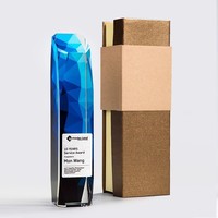 Trophée en cristal personnalisé haut de gamme avec impression couleur et lettrage gratuit, design personnalisable pour cadeaux promotionnels d'entreprise