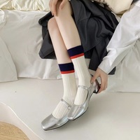 Chaussettes de créateur antidérapantes à blocs de couleur, en coton premium, bout sans couture, extensibles, respirantes, séchage rapide, usage quotidien