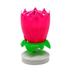 Vela <span class=keywords><strong>de</strong></span> <span class=keywords><strong>Cumpleaños</strong></span> con Forma <span class=keywords><strong>de</strong></span> Loto y Música Automática - Multicolor, Hecha a Mano, No Tóxica, Ecológica, Decoración para Halloween y <span class=keywords><strong>Cumpleaños</strong></span> - Product Image 3