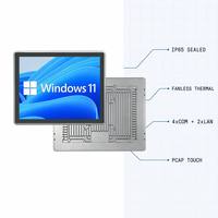 PC industriel YCT 15 pouces, écran tactile sans ventilateur IP65, tout-en-un, Intel Core I5, 4COM, double LAN, Win 11, Linux, CNC, HMI, automatisation