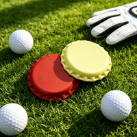 Marcador de Pelota de Golf Magnético Personalizado de Metal Esmaltado con Recubrimiento en Polvo, Grabable, al por Mayor, en Blanco, Negro, y Fijador de Bolas de Buceo